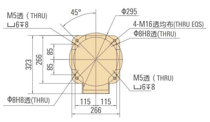 配天機器人AIR10-1210底座安裝圖